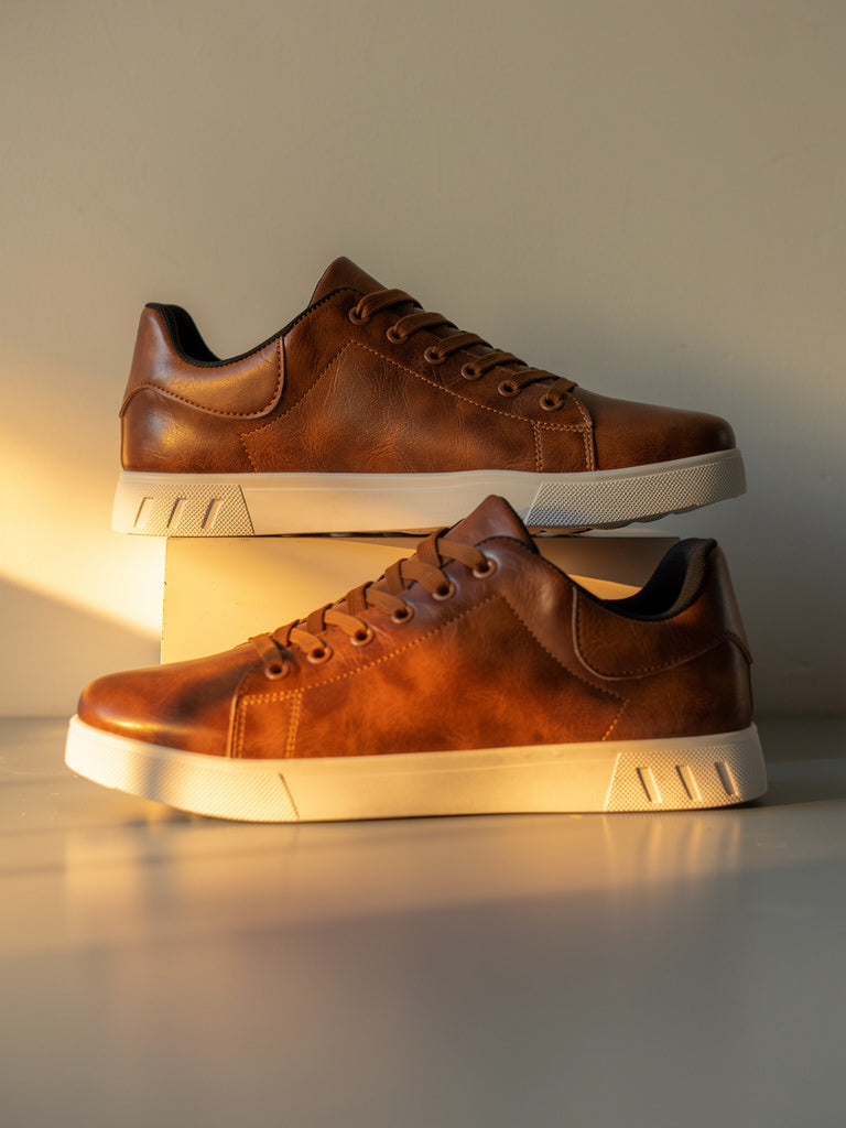 James Men’s Lace-Up Casual Sneakers with Low-Top Design