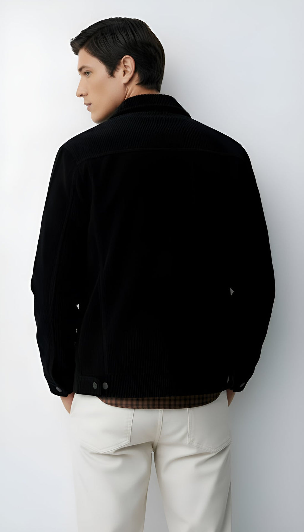 Men’s Button-Front Jacket with Shirt Collar and Chest Pockets – Casual Lightweight Overshirt