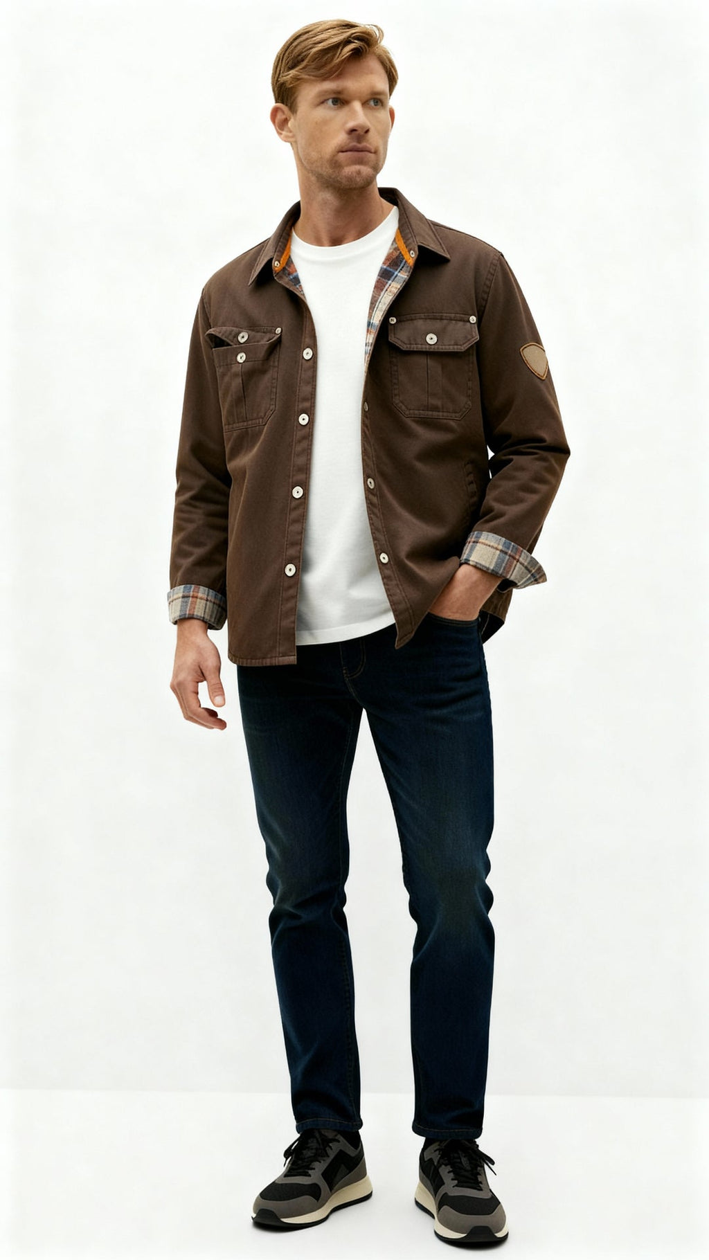 Men's Trucker Shacket – Waxed Cotton Casual Overshirt Jacket for Everyday & Outdoor Wear