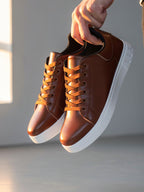 James Men’s Lace-Up Casual Sneakers with Low-Top Design