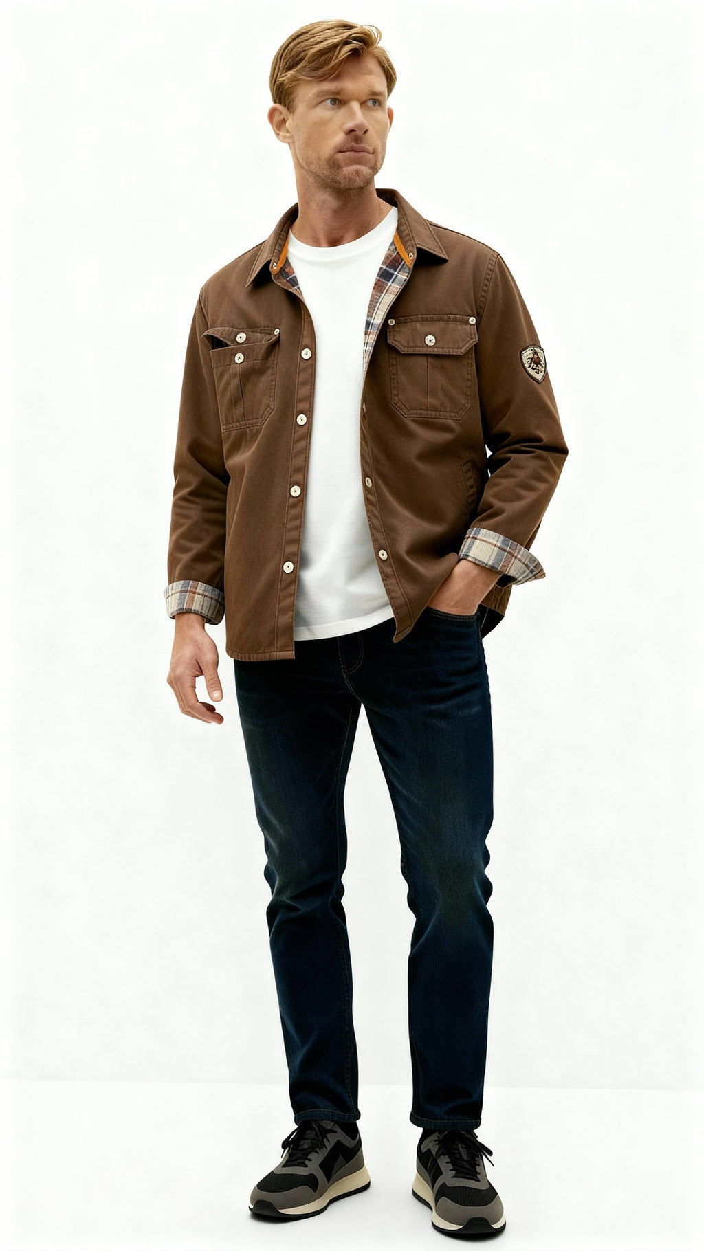 Men's Trucker Shacket – Waxed Cotton Casual Overshirt Jacket for Everyday & Outdoor Wear