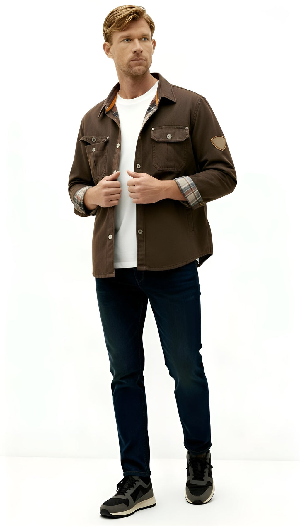 Men's Trucker Shacket – Waxed Cotton Casual Overshirt Jacket for Everyday & Outdoor Wear