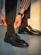 Gary Men’s Lace-Up Oxford Dress Shoes with Pointed Toe