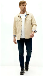 Men's Trucker Shacket – Waxed Cotton Casual Overshirt Jacket for Everyday & Outdoor Wear