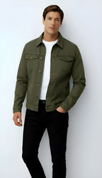 Men's Trucker Jacket - Classic Button-Front Denim Style with Chest Pockets for Casual & Smart-Casual Wear