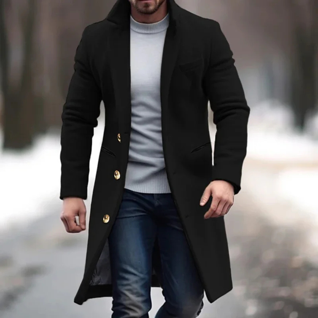 Men's Tailored Winter Overcoat - Outerwear for Smart & Formal Wear