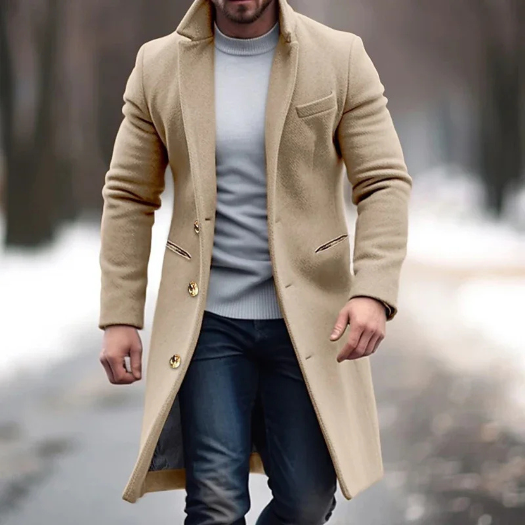 Men's Tailored Winter Overcoat - Outerwear for Smart & Formal Wear