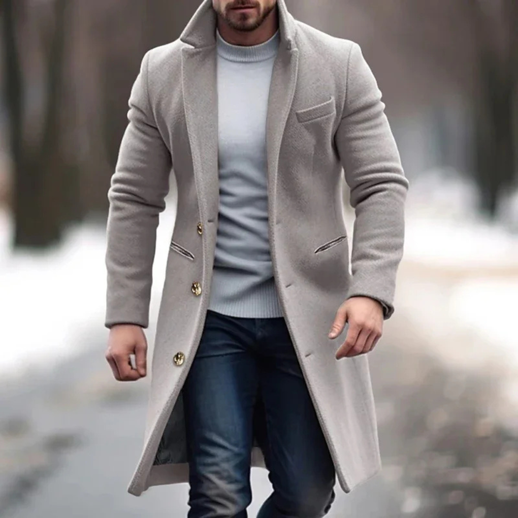 Men's Tailored Winter Overcoat - Outerwear for Smart & Formal Wear