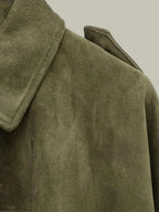 Women’s Short Faux Suede Jacket Oversized Relaxed Fit Stylish Layer