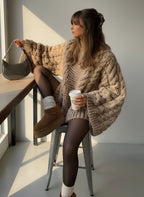 Chunky knitted winter jumper - womens wear, warm - cosy and soft