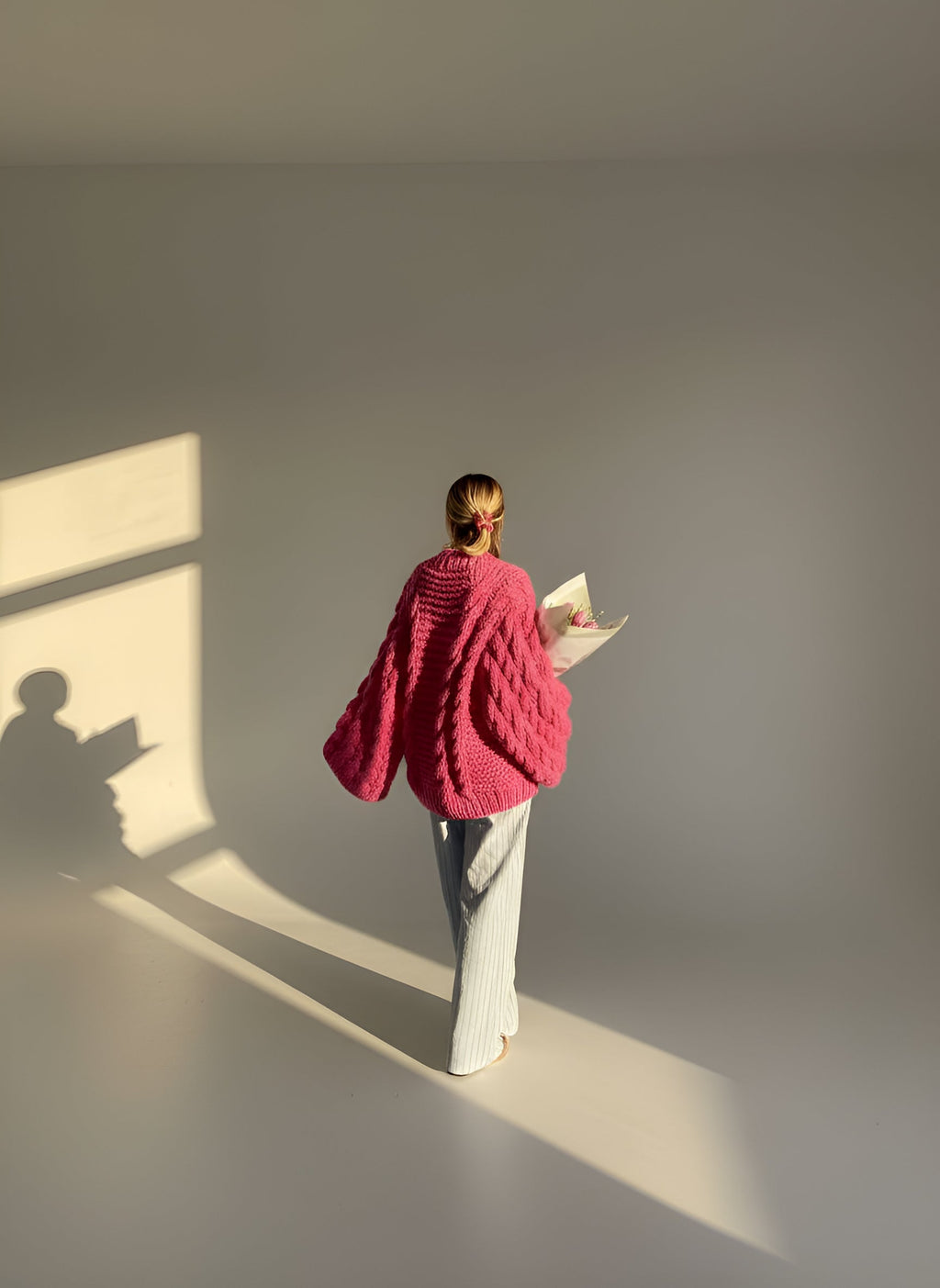 Chunky knitted winter jumper - womens wear, warm - cosy and soft