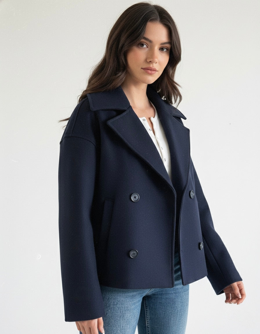 Angela | Women's Short Double-Breasted Trench Coat