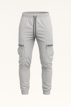 Luxe Cargo Pants - Light Grey