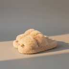 Women’s Open Toe Plush Slippers with Adjustable Strap - Soft Cushioned Sole for Indoor & Outdoor Comfort