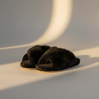 Women’s Open Toe Plush Slippers with Adjustable Strap - Soft Cushioned Sole for Indoor & Outdoor Comfort