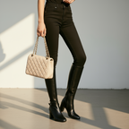 Women’s Knee-High faux Leather Boots with Block Heel | Classic for Autumn & Winter