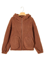 Kate | Women's Oversized Zip Up Teddy Fleece Jacket