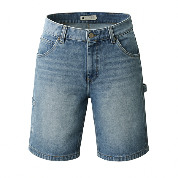 Carpenter jean shorts - Washed blue