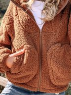 Kate | Women's Oversized Zip Up Teddy Fleece Jacket