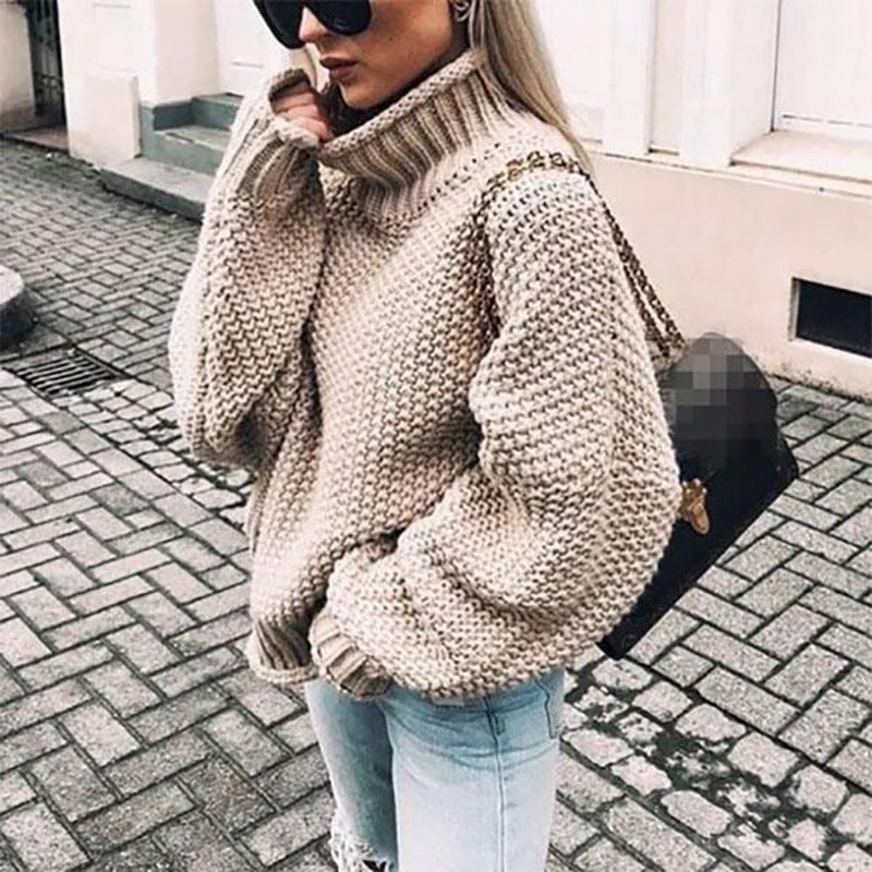 Lucy | Women's Chunky Knitted Turtleneck Sweater