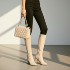 Women’s Knee-High faux Leather Boots with Block Heel | Classic for Autumn & Winter