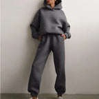 Women’s Cotton Blend Hoodie and Jogger Set – Casual Wear