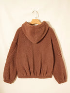 Kate | Women's Oversized Zip Up Teddy Fleece Jacket