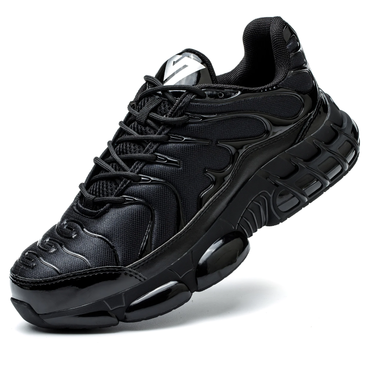 Men’s Protective Safety Trainers – Black Lightweight Work Shoes with Reinforced Toe