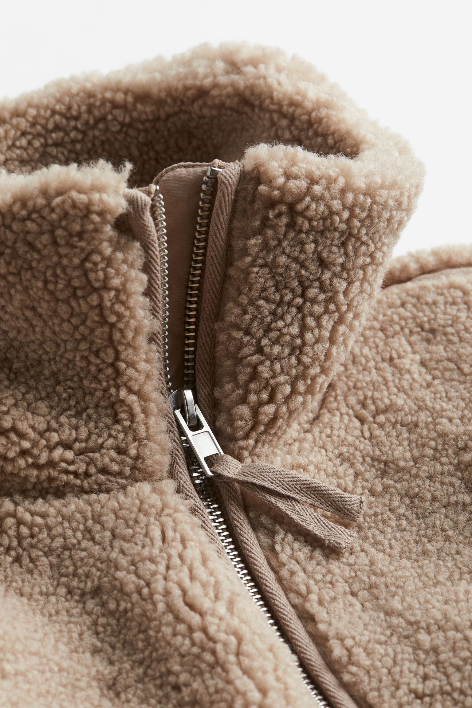 Women’s Sherpa Zip-Up Coat Plush Comfortable Modern Outerwear