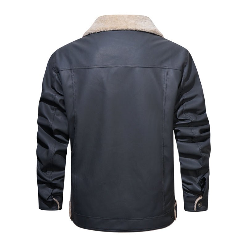 Alexander | Men’s Sherpa Collar Casual Faux Leather Winter Jacket