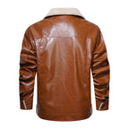 Alexander | Men’s Sherpa Collar Casual Faux Leather Winter Jacket
