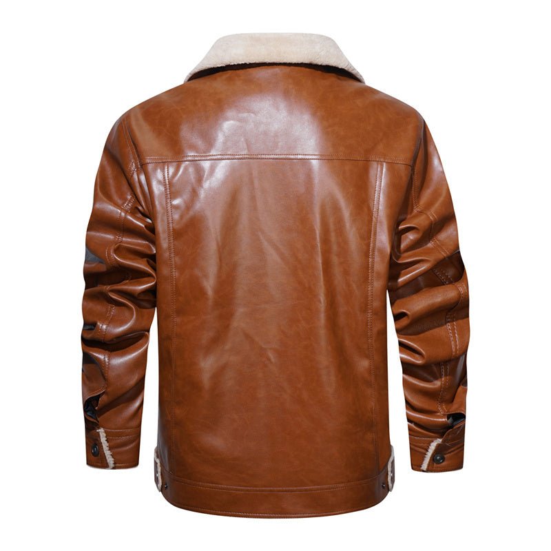 Alexander | Men’s Sherpa Collar Casual Faux Leather Winter Jacket