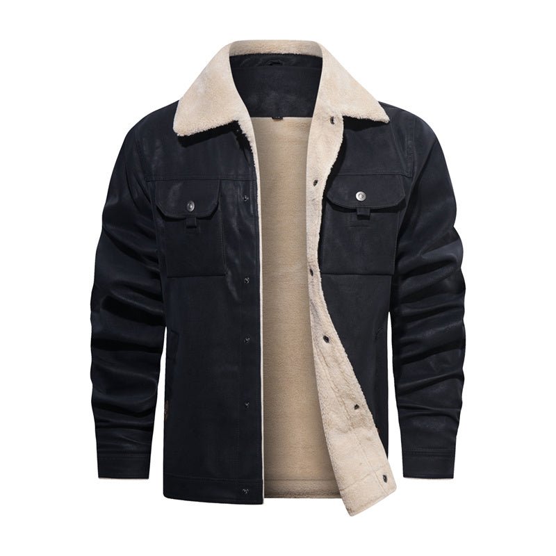 Alexander | Men’s Sherpa Collar Casual Faux Leather Winter Jacket