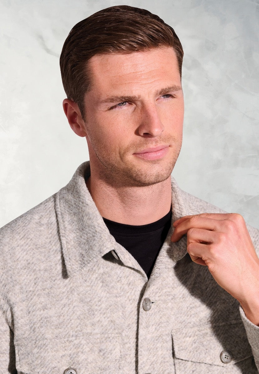 Charlie | Mens Tailored Fit Overshirt - Button Down Jacket with Front Pockets