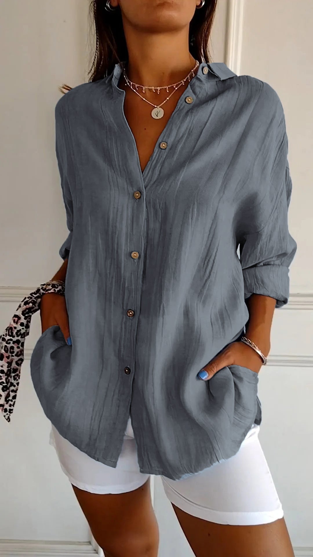 Emma Women’s Relaxed Fit Button-Down Shirt