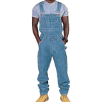 Men’s Denim Overall – Sleeveless Casual Multi-Pocket Workwear