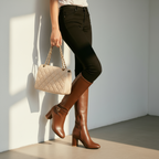 Women’s Knee-High faux Leather Boots with Block Heel | Classic for Autumn & Winter