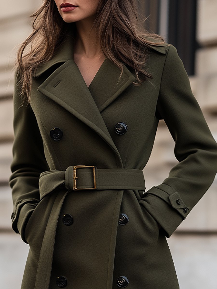 Emery | Women’s Double-Breasted Long Coat Tailored Elegant Winter Outerwear