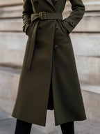 Emery | Women’s Double-Breasted Long Coat Tailored Elegant Winter Outerwear