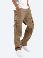 Men’s Relaxed Straight Leg Cargo Pants – Cotton Casual Fit