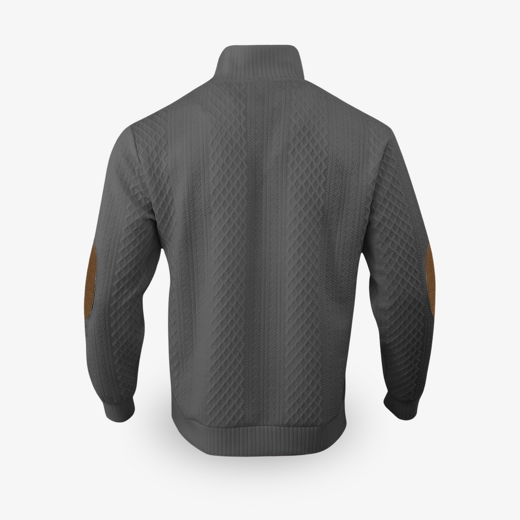 John | Mens Knitted Sweater, Button Up Collar - Warm and Soft