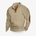 John | Mens Knitted Sweater, Button Up Collar - Warm and Soft