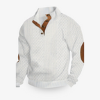 John | Mens Knitted Sweater, Button Up Collar - Warm and Soft