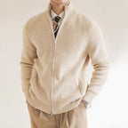 Henry | Men's Full Zip Ribbed Knit Sweater
