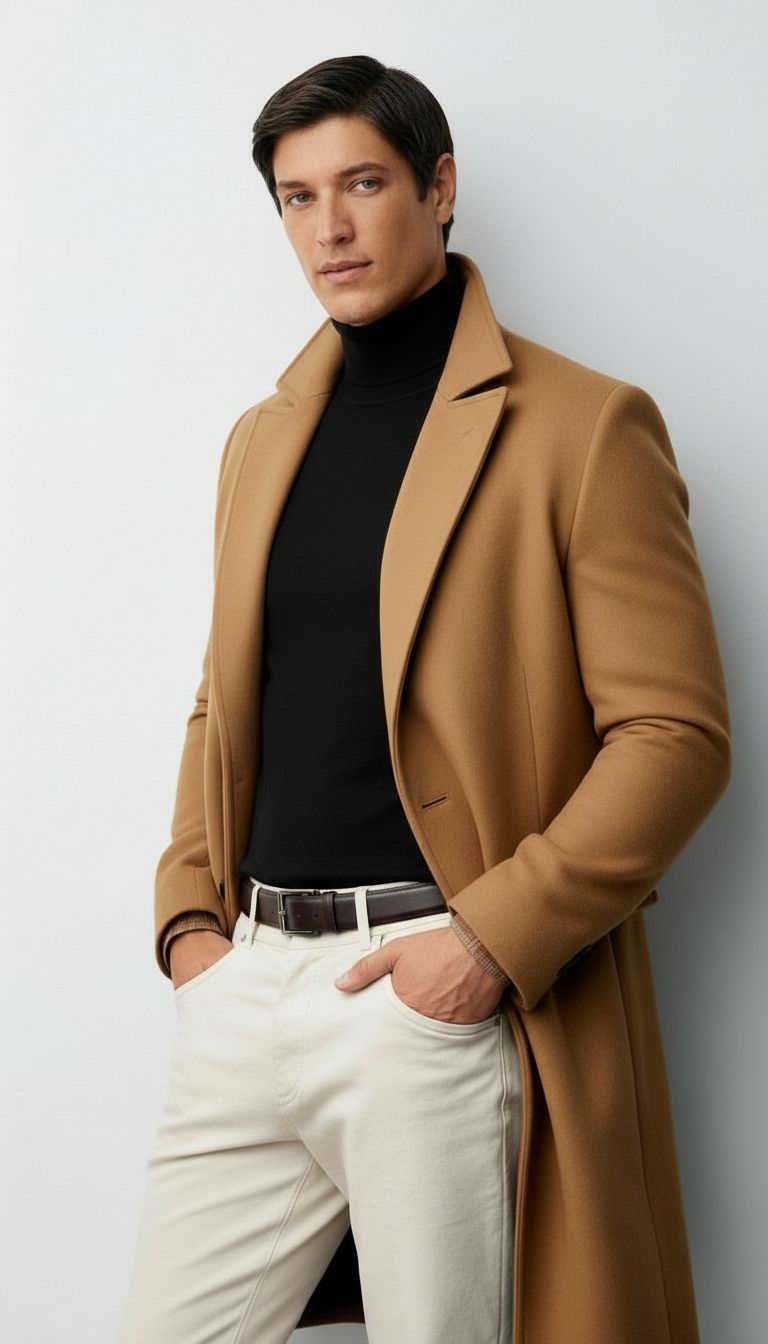 Harry | Men's Long Button Trench Coat