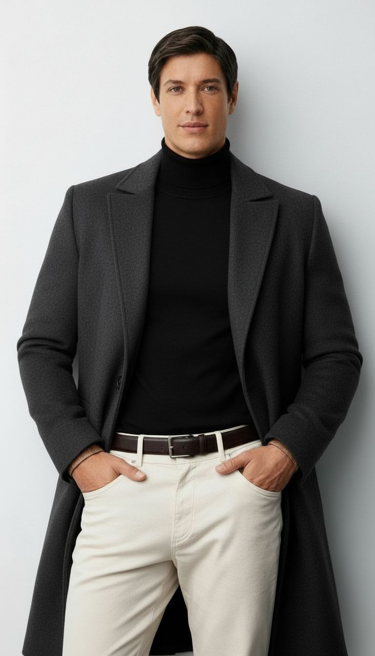 Harry | Men's Long Button Trench Coat