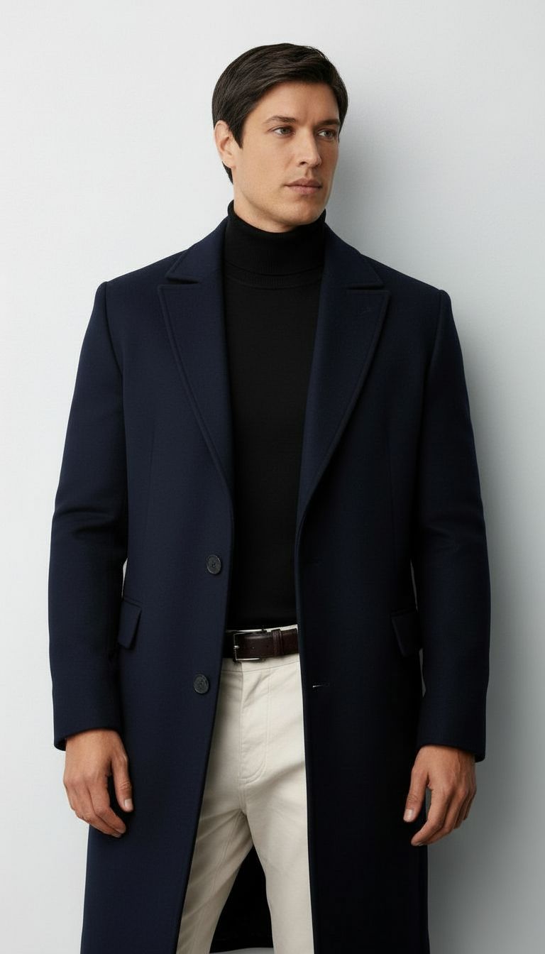 Harry | Men's Long Button Trench Coat