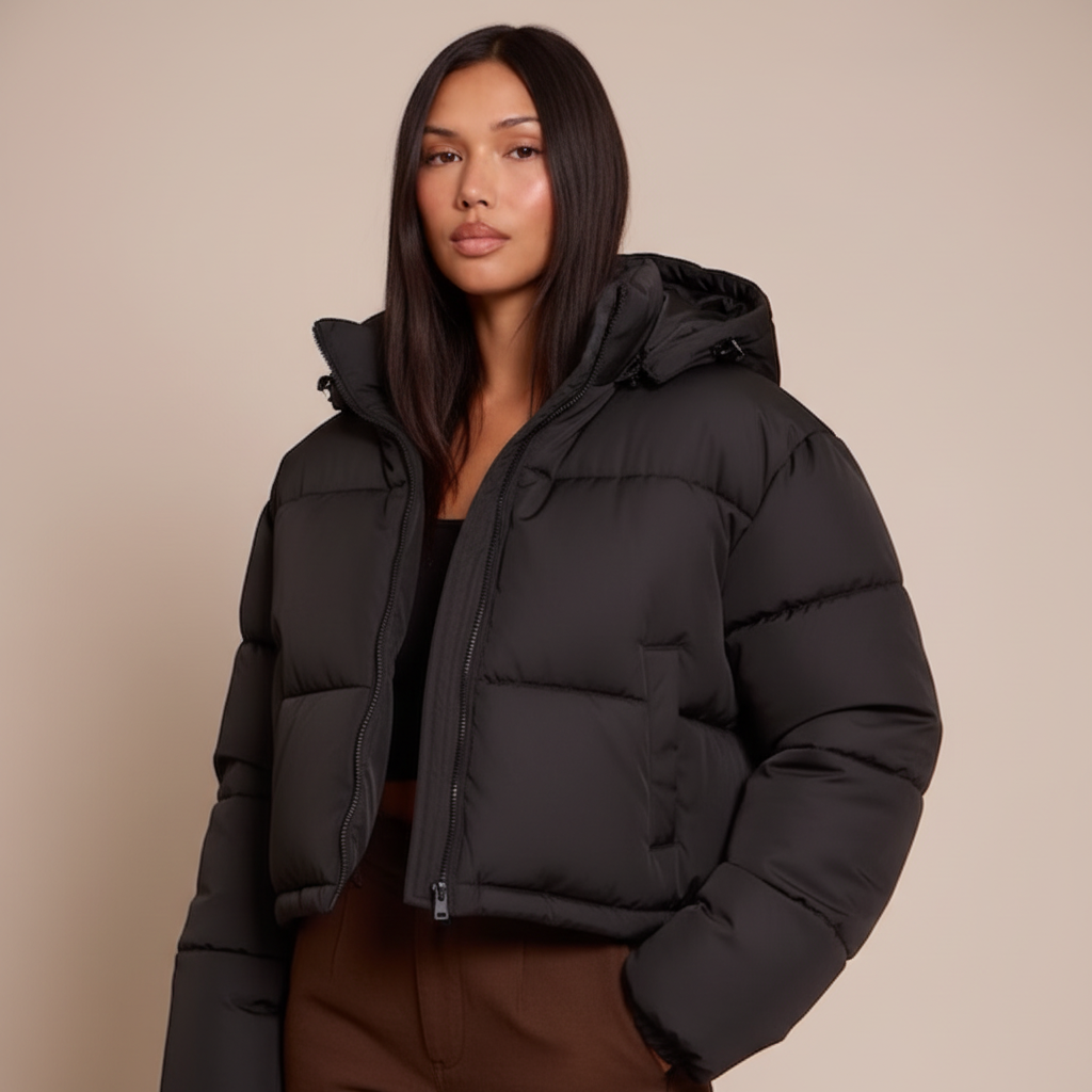 Women’s Hooded Puffer Jacket - Thick Quilted Winter Coat, Warm Insulated Outerwear