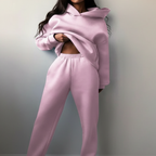 Women's Relaxed Oversized Tracksuit - Matching Hoodie & Jogger Set