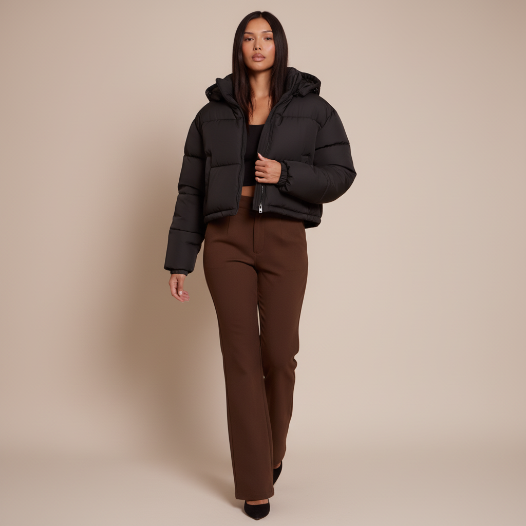 Women’s Hooded Puffer Jacket - Thick Quilted Winter Coat, Warm Insulated Outerwear